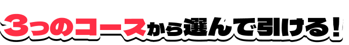 3つのコースから選んで引ける！