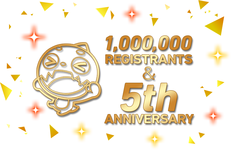 1,000,000 REGISTRANTS & 5th ANNIVERSARY