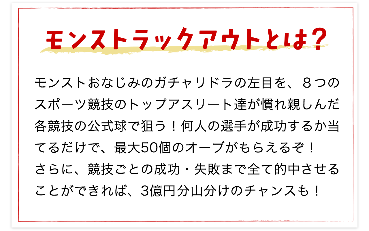 モンストラックアウトとは？