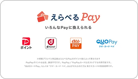 えらべるPayいろんなPayに変えられる