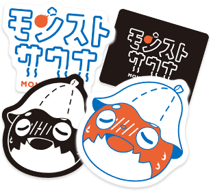 「モンストサウナ」限定ステッカーの画像